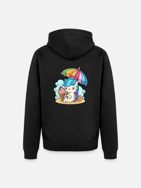 Unicorn Dreams - Unisex Premium Organic Zip Hoodie - black