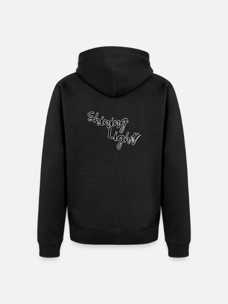 Shining light - Unisex Premium Bio Zip Hoodie - Schwarz