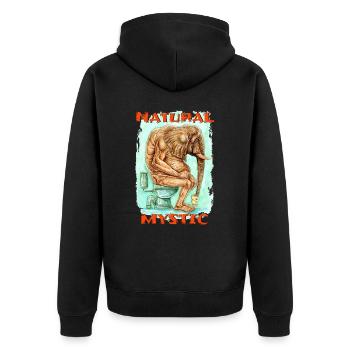 MYSTIQUE NATUREL - Veste à capuche bio Premium Unisexe - noir - Dos - Nico (187cm)