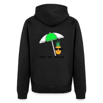 Ananas cool avec parasol et lunettes de soleil - Veste à capuche bio Premium Unisexe - noir - Dos - Nico (187cm)