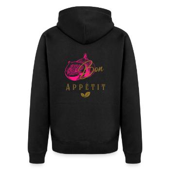 Bon Appetit - Veste à capuche bio Premium Unisexe - noir - Dos - Nico (187cm)