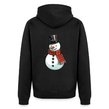 Bonhomme de neige Hiver Neige - Veste à capuche bio Premium Unisexe - noir - Dos - Nico (187cm)