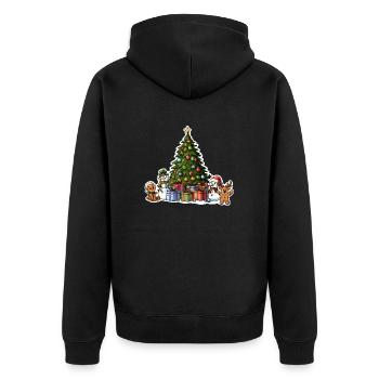 Arbre de Noël Arbre de Noël Bonhomme de neige - Veste à capuche bio Premium Unisexe - noir - Dos - Nico (187cm)