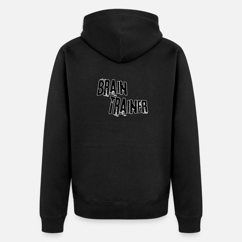 Entraîneur cérébral - Veste à capuche bio Premium Unisexe - noir