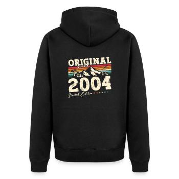 20ème Anniversaire Original 2004 Millésime 2004 - Veste à capuche bio Premium Unisexe - noir - Dos - Nico (187cm)