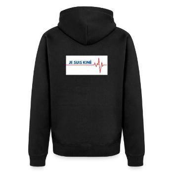 je suis kiné - Veste à capuche bio Premium Unisexe - noir - Dos - Nico (187cm)