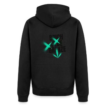 20230117 200533 0000 - Unisex Premium Bio Zip Hoodie - Schwarz - Hinten - Nico (187cm)