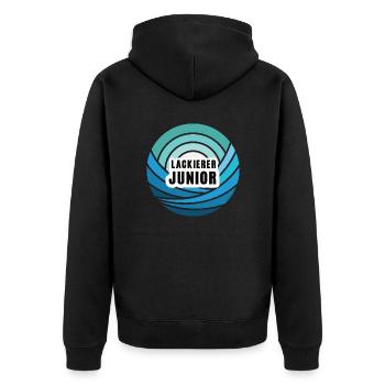 Lackierer Junior Nachfolger Nachwuchs Maler Azubi - Unisex Premium Bio Zip Hoodie - Schwarz - Hinten - Nico (187cm)