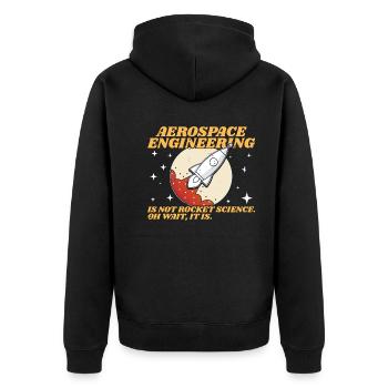 Aerospace Engineering Fun Engineer Student - Unisex Premium Organic Zip Hoodie - black - Back - Nico (187cm)