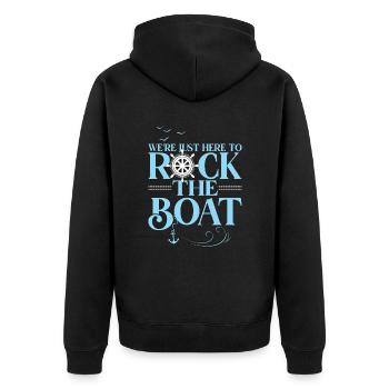 Dicton cool pour l’équipage de groupe de voile équipage - Veste à capuche bio Premium Unisexe - noir - Dos - Nico (187cm)