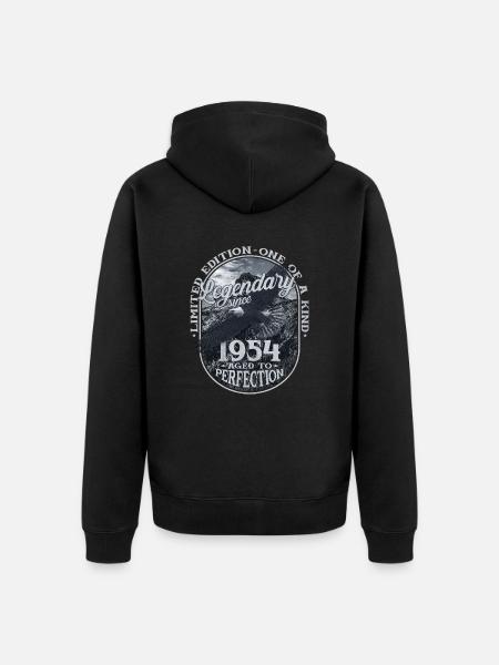 Legendary since 1954 - Unisex Premium Organic Zip Hoodie - black