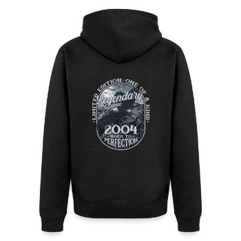 Légendaire depuis 2004 - Veste à capuche bio Premium Unisexe - noir - Dos - Nico (187cm)