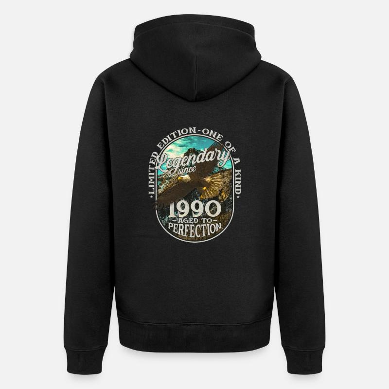 Légendaire depuis 1990 - Veste à capuche bio Premium Unisexe - noir