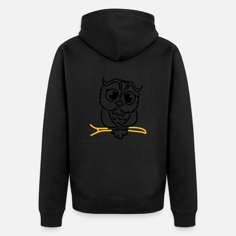 Chouette - Veste à capuche bio Premium Unisexe - noir