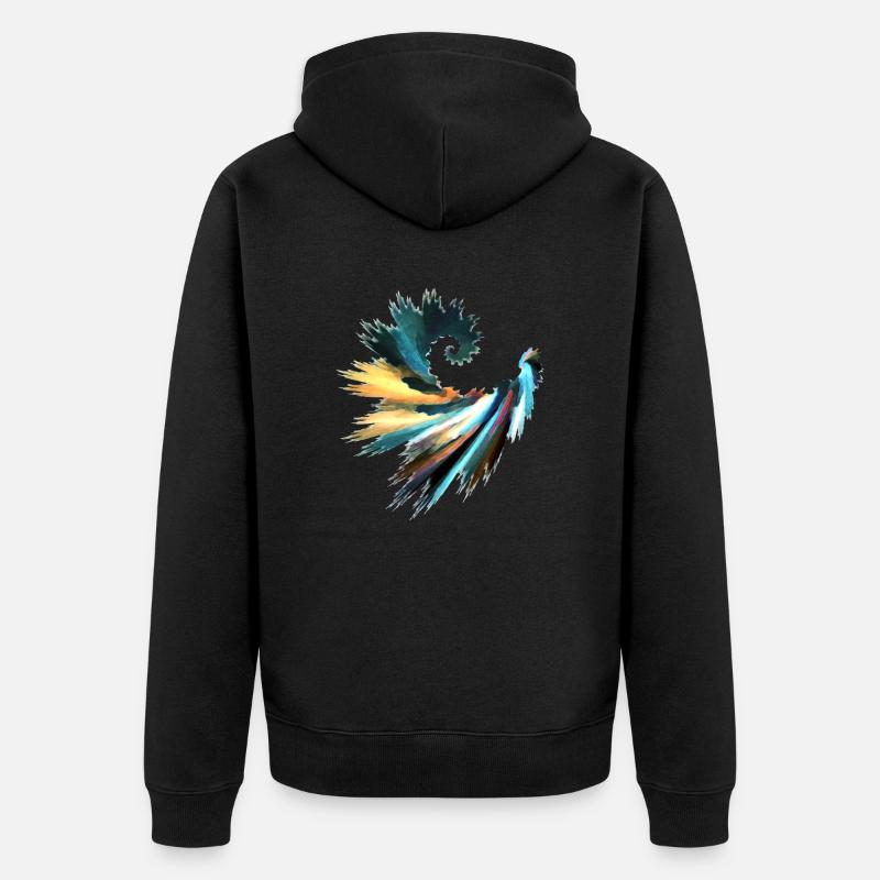 Fractal - Veste à capuche bio Premium Unisexe - noir