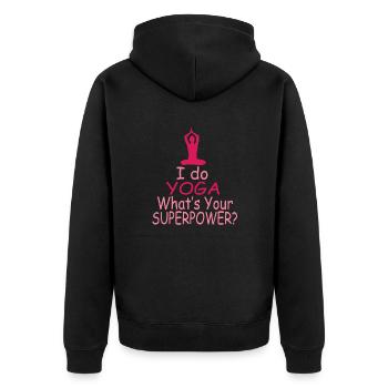 yoga - Veste à capuche bio Premium Unisexe - noir - Dos - Nico (187cm)