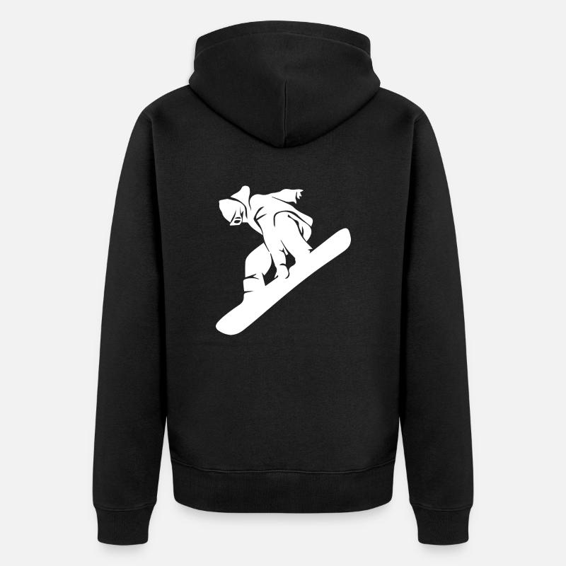 Snowboard Snowboarder - Veste à capuche bio Premium Unisexe - noir