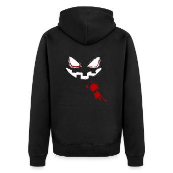 Visage de citrouille Halloween - Veste à capuche bio Premium Unisexe - noir - Dos - Nico (187cm)
