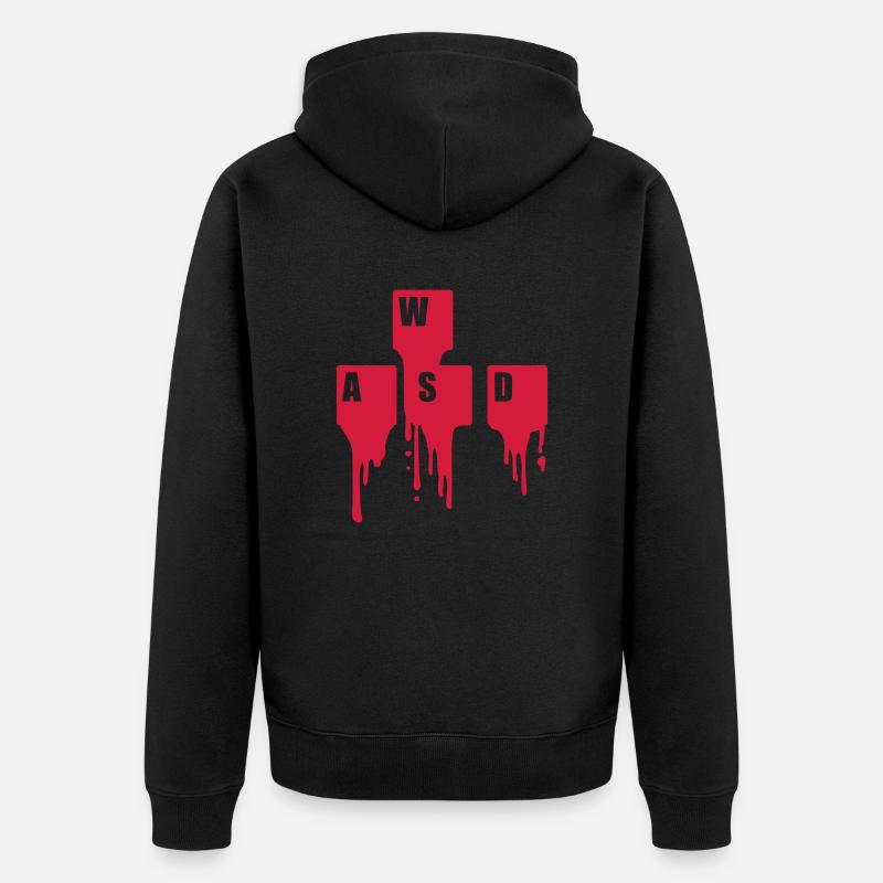 WASD Touches de clavier Gamer - Veste à capuche bio Premium Unisexe - noir