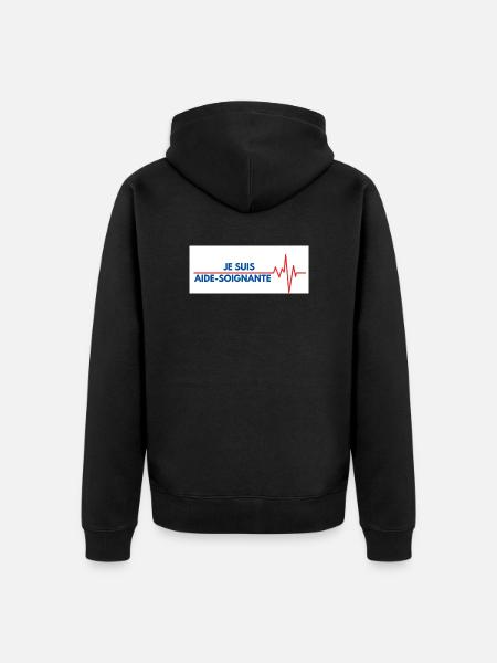 je suis aide soignante - Veste à capuche bio Premium Unisexe - noir