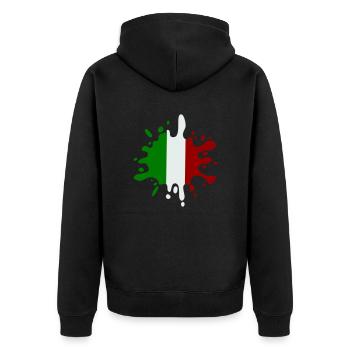 Une touche de couleur Italie - Veste à capuche bio Premium Unisexe - noir - Dos - Nico (187cm)