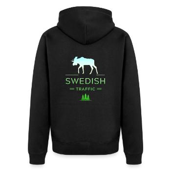 Suède Suède Scandinavie Pays nordiques Viking Europe - Veste à capuche bio Premium Unisexe - noir - Dos - Nico (187cm)