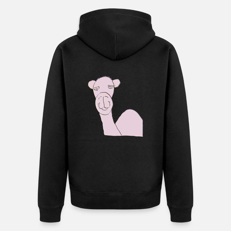 Rose camel - Veste à capuche bio Premium Unisexe - noir
