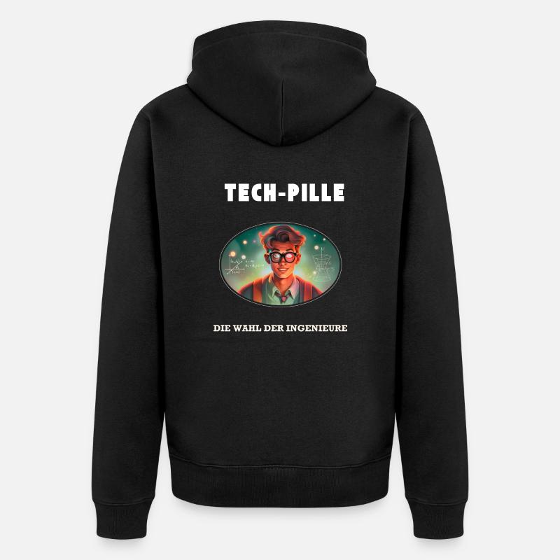 Tech Pill: Engineers' Choice - Unisex Premium Organic Zip Hoodie - black
