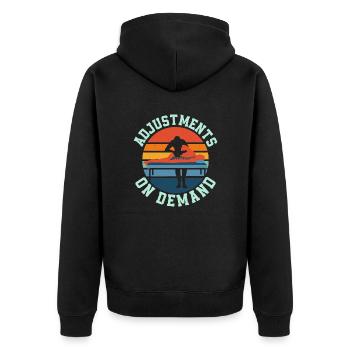Adjustments On Demand Chiropractor Physical Therap - Unisex Premium Organic Zip Hoodie - black - Back - Nico (187cm)