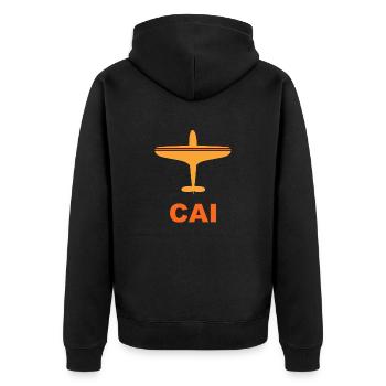 Cairo Airport - CAI - Cairo - Egypt - Egypt - Unisex Premium Organic Zip Hoodie - black - Back - Nico (187cm)