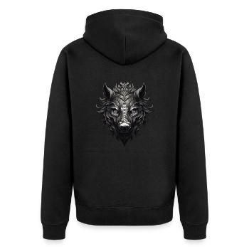 Sanglier - Veste à capuche bio Premium Unisexe - noir - Dos - Nico (187cm)