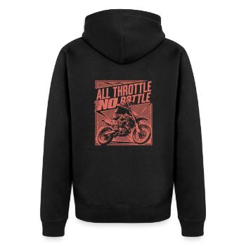 La passion du motocross à l’état pur - Veste à capuche bio Premium Unisexe - noir - Dos - Nico (187cm)