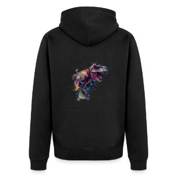 T Rex Blobs - Veste à capuche bio Premium Unisexe - noir - Dos - Nico (187cm)