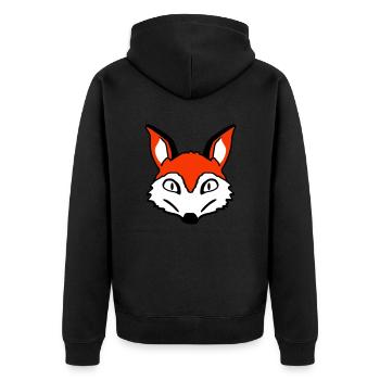 Renard Mauvais œil Dangereux Fou Animal sauvage - Veste à capuche bio Premium Unisexe - noir - Dos - Nico (187cm)