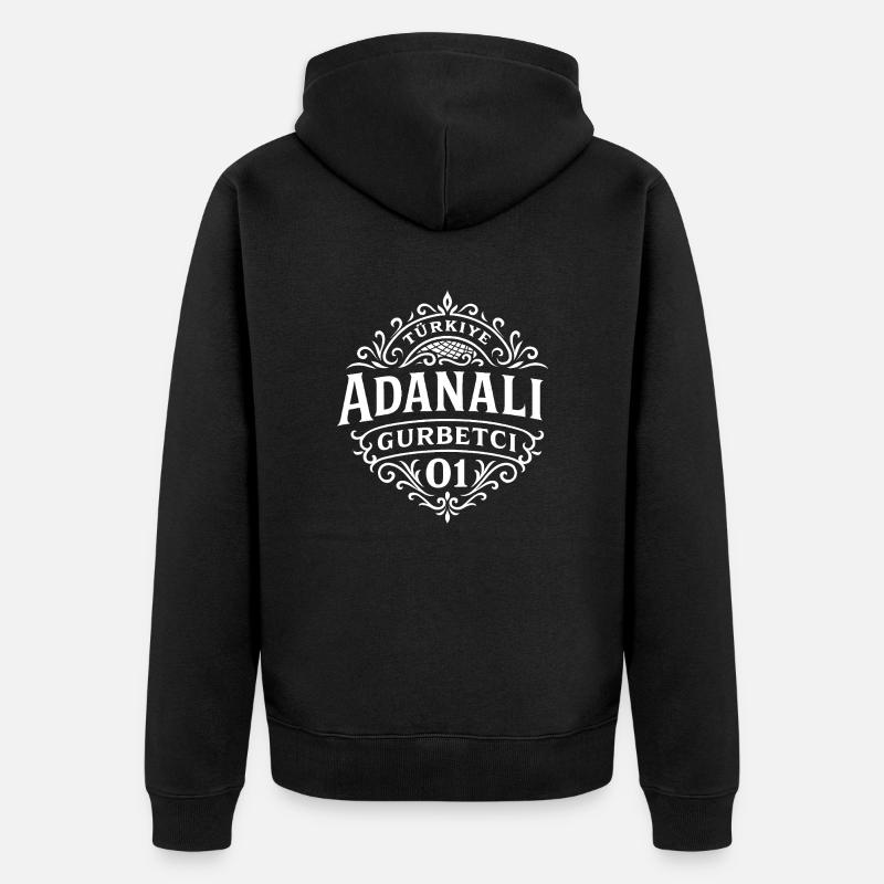 Adana - Unisex Premium Bio Zip Hoodie - Schwarz