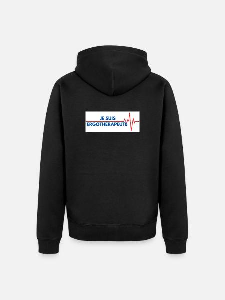 je suis ergo - Veste à capuche bio Premium Unisexe - noir