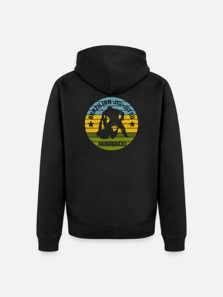 Brazilian jiu-jitsu vintage - Unisex Premium Organic Zip Hoodie - black