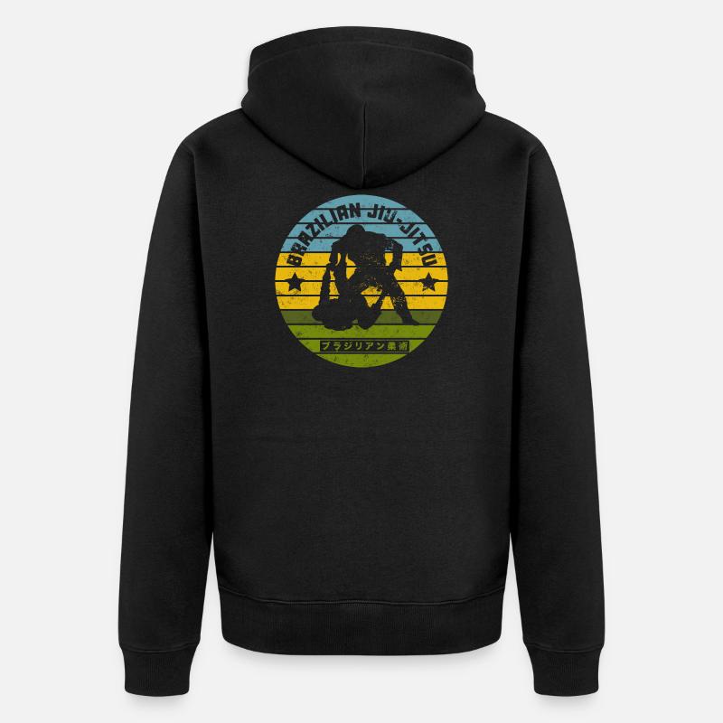 Millésime jiu-jitsu brésilien - Veste à capuche bio Premium Unisexe - noir