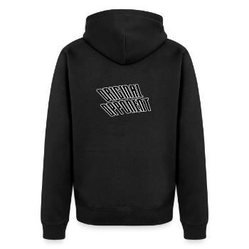Original opponent - Unisex Premium Organic Zip Hoodie - black - Back - Nico (187cm)