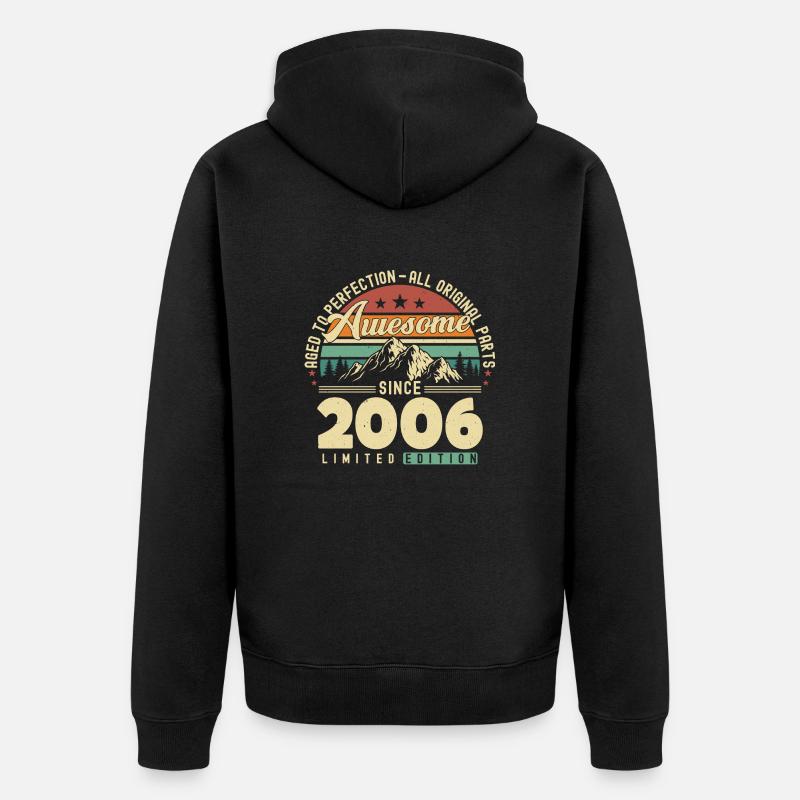 Génial depuis 2006 - Veste à capuche bio Premium Unisexe - noir