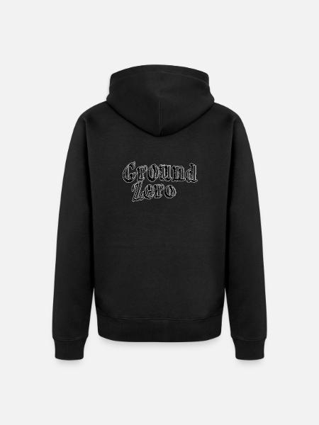 Ground zero - Unisex Premium Organic Zip Hoodie - black