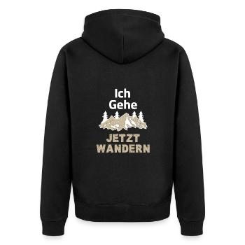 Je vais faire de la randonnée maintenant - Veste à capuche bio Premium Unisexe - noir - Dos - Nico (187cm)