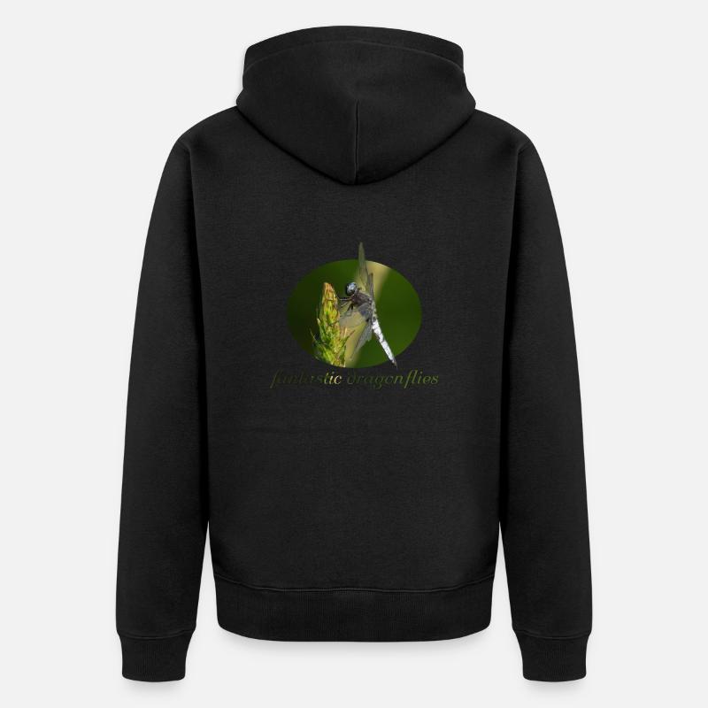 Libelle - Unisex Premium Bio Zip Hoodie - Schwarz