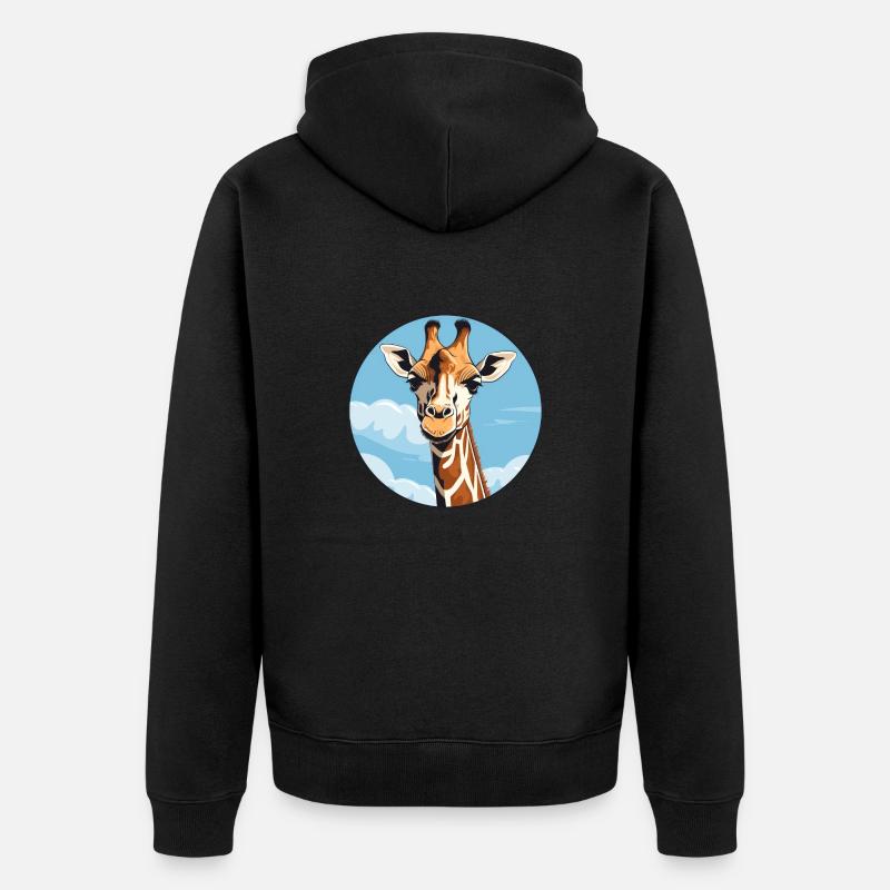 Girafe - Veste à capuche bio Premium Unisexe - noir