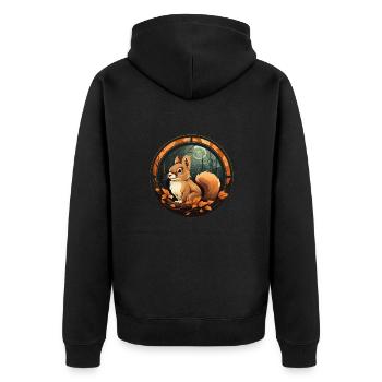 Écureuil - Veste à capuche bio Premium Unisexe - noir - Dos - Nico (187cm)