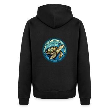 Tortue - Veste à capuche bio Premium Unisexe - noir - Dos - Nico (187cm)