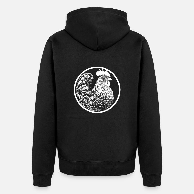 Coq - Veste à capuche bio Premium Unisexe - noir