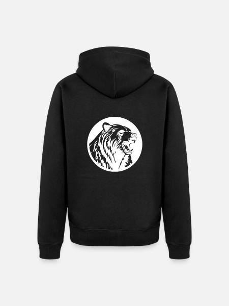 Grizzly Bear - Unisex Premium Organic Zip Hoodie - black