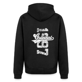 29TH BIRTHDAY ORIGINAL 1997 - Unisex Premium Organic Zip Hoodie - black - Back - Nico (187cm)