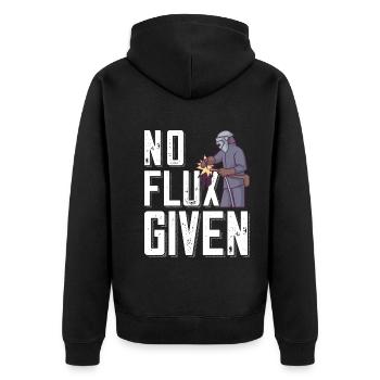 Welder outfit for welders - Unisex Premium Organic Zip Hoodie - black - Back - Nico (187cm)